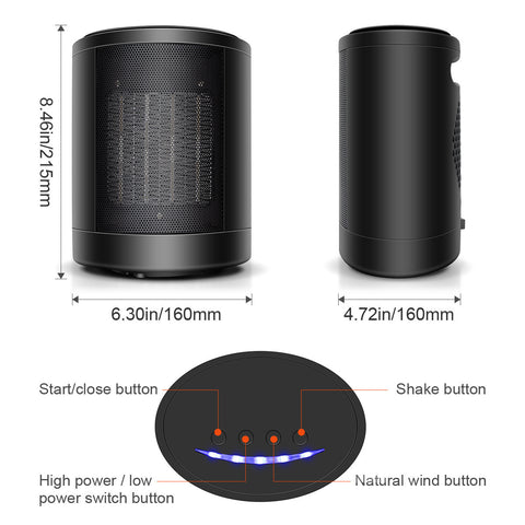 Ecoheat Mini Adjustable Thermostat Heater