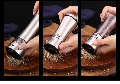 Creative Pepper Grinder 304 Stainless Steel Kitchen Utensils Ceramic Core Pepper Grinder Salt Grinder Manual Grinder Bottle